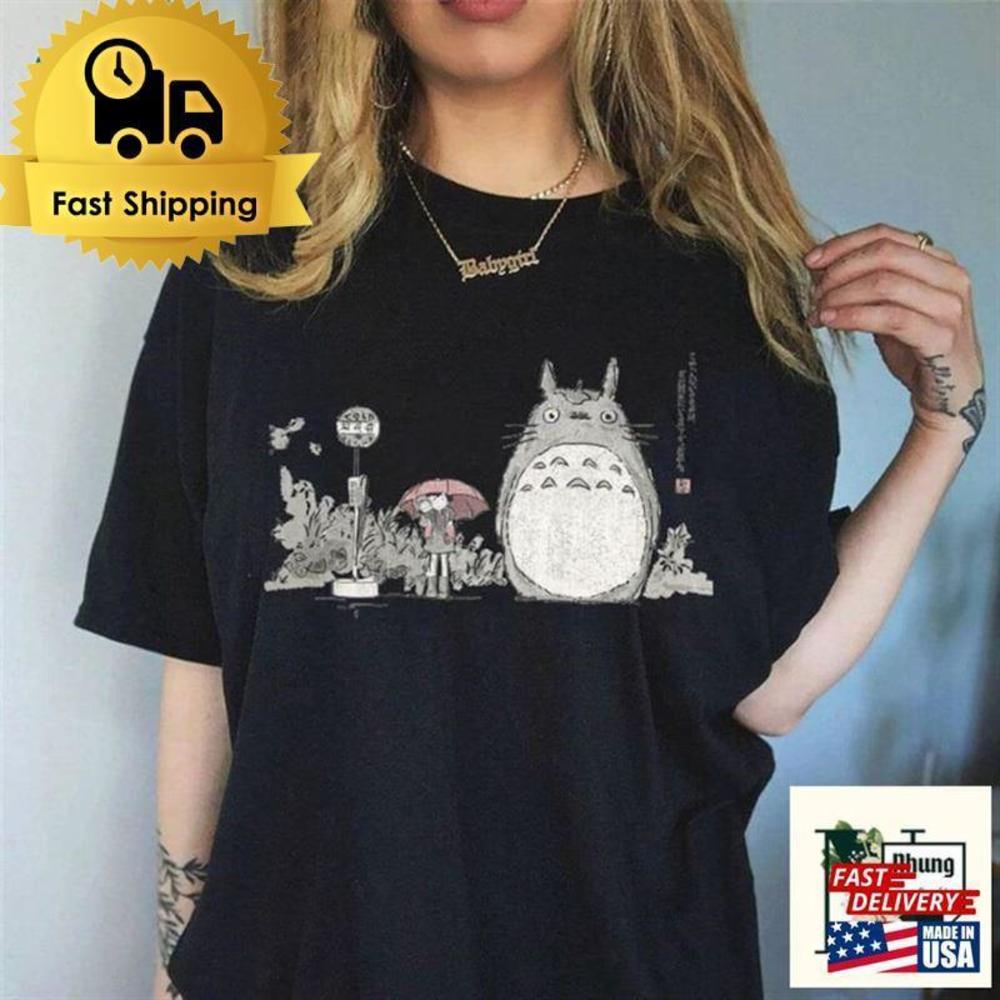 Anime Totoro Suxxxower Retro T-Shirt Shirt Studio Ghibli Unisex Classic